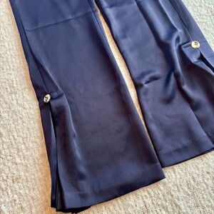 MAGGIE MARILYN Elegant Navy Wide Leg Women's Pants